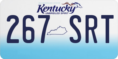KY license plate 267SRT