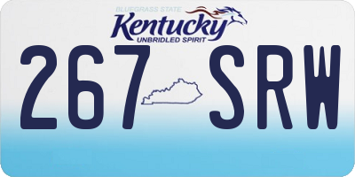 KY license plate 267SRW