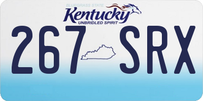 KY license plate 267SRX