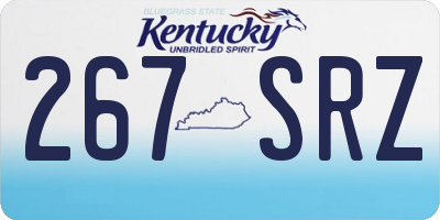 KY license plate 267SRZ