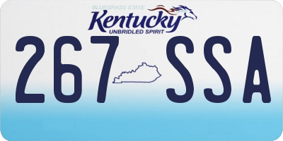 KY license plate 267SSA