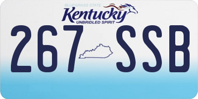 KY license plate 267SSB