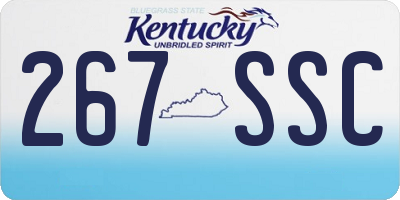 KY license plate 267SSC