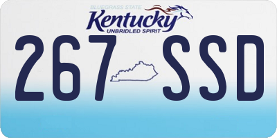 KY license plate 267SSD