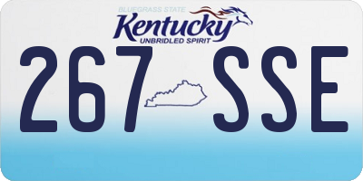 KY license plate 267SSE