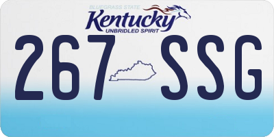 KY license plate 267SSG