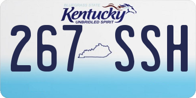 KY license plate 267SSH