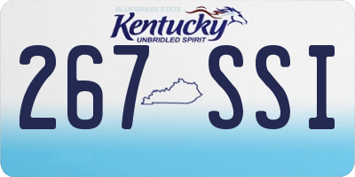 KY license plate 267SSI
