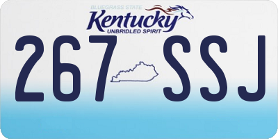 KY license plate 267SSJ
