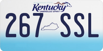 KY license plate 267SSL