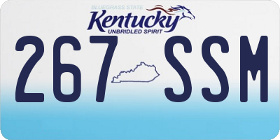 KY license plate 267SSM