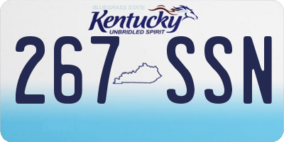 KY license plate 267SSN