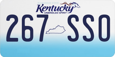 KY license plate 267SSO
