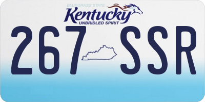 KY license plate 267SSR