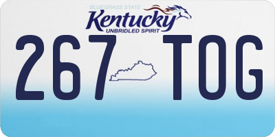 KY license plate 267TOG