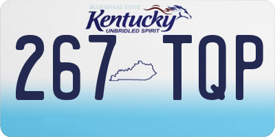 KY license plate 267TQP