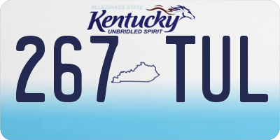 KY license plate 267TUL