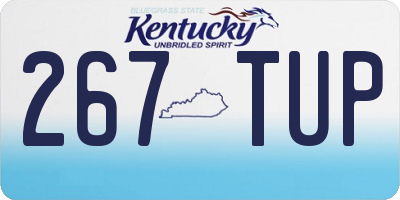 KY license plate 267TUP