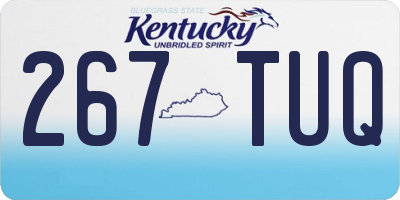 KY license plate 267TUQ