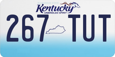 KY license plate 267TUT