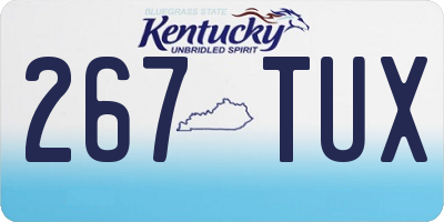 KY license plate 267TUX