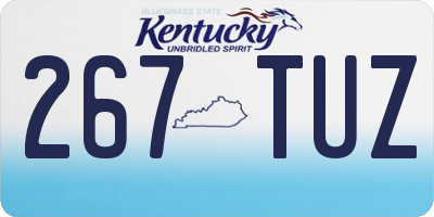 KY license plate 267TUZ