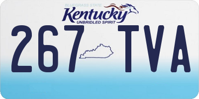 KY license plate 267TVA