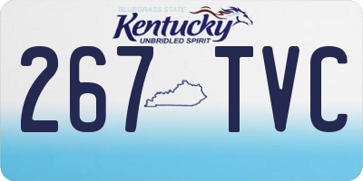 KY license plate 267TVC