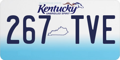 KY license plate 267TVE