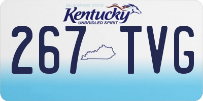 KY license plate 267TVG