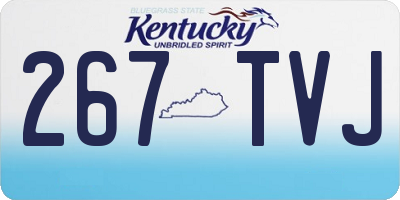 KY license plate 267TVJ