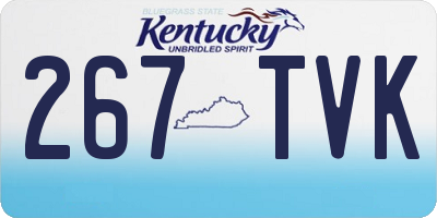 KY license plate 267TVK