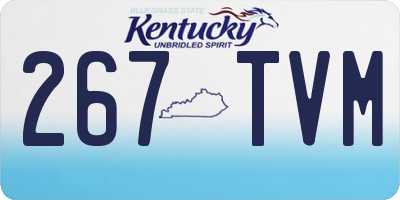 KY license plate 267TVM