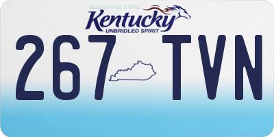 KY license plate 267TVN