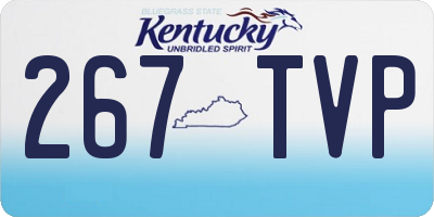 KY license plate 267TVP