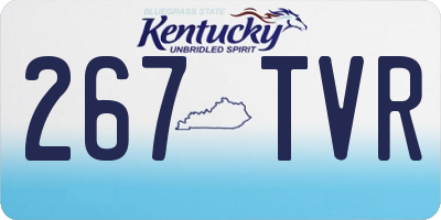 KY license plate 267TVR