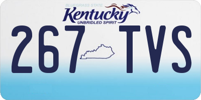 KY license plate 267TVS