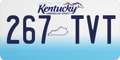 KY license plate 267TVT