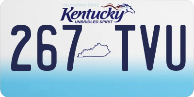 KY license plate 267TVU