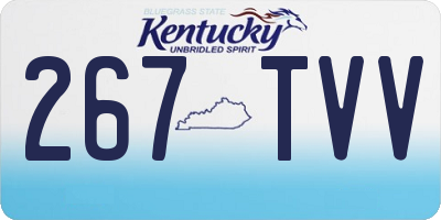 KY license plate 267TVV