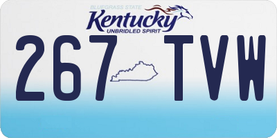 KY license plate 267TVW