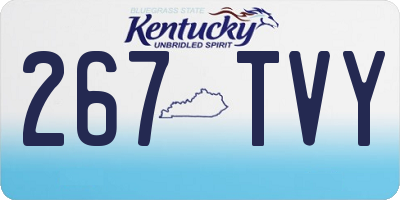 KY license plate 267TVY