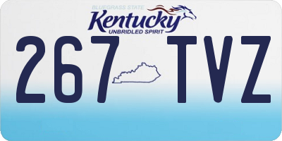 KY license plate 267TVZ