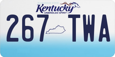 KY license plate 267TWA