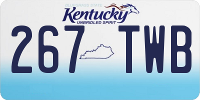 KY license plate 267TWB