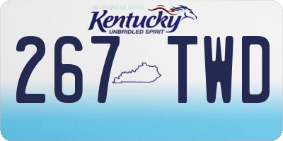 KY license plate 267TWD