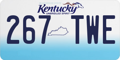 KY license plate 267TWE