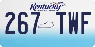 KY license plate 267TWF