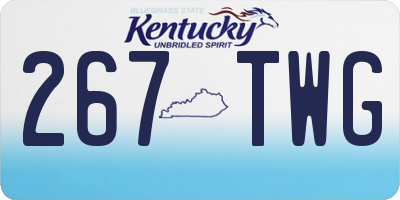 KY license plate 267TWG