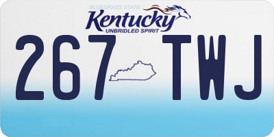 KY license plate 267TWJ